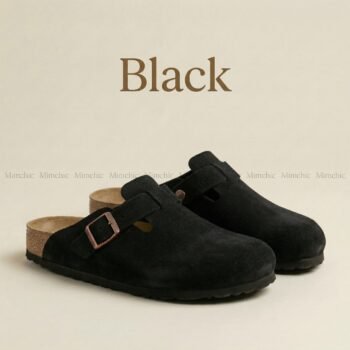 Mimchic Suede Clogs Black