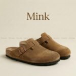 Mimchic Suede Clogs Mink