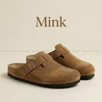 Mimchic Suede Clogs Mink
