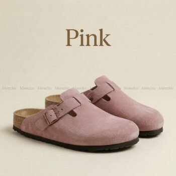 Mimchic Suede Clogs Pink