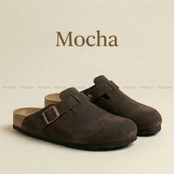 Mimchic Suede Clogs Mocha