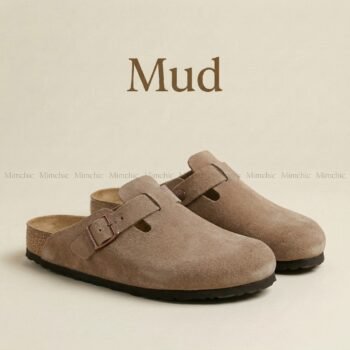 Mimchic Suede Clogs Mud