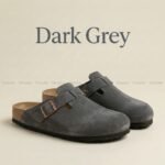 Mimchic Suede Clogs Dark Gray